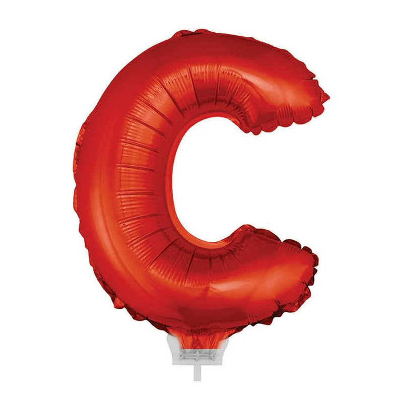 Folie ballon letter ballon C rood 41 cm