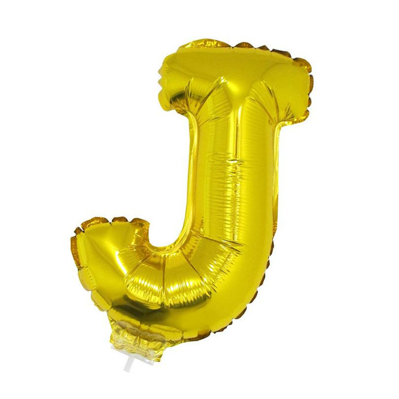 Folie ballon letter ballon J goud 41 cm -