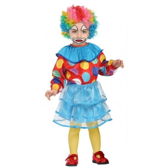 Gekleurd clown pakje voor meisjes 12-24 maanden (80-92) -