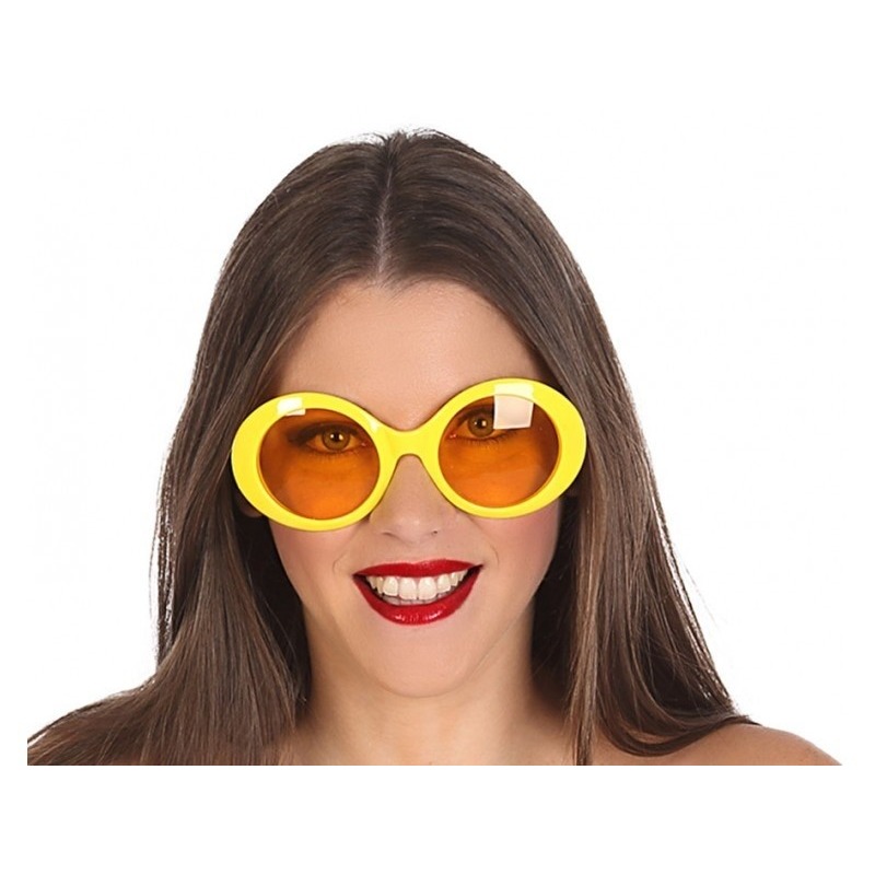Gele dames verkleedbril -