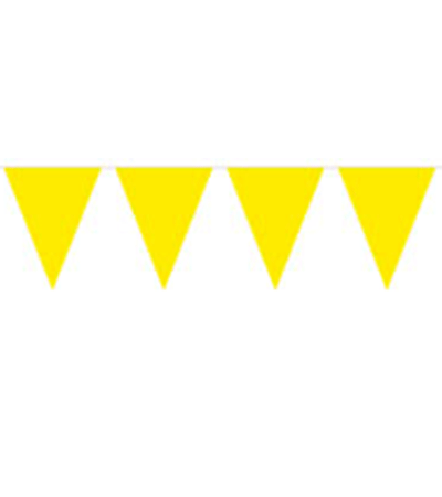Decoratie geel 15 ballonnen met 2 vlaggenlijnen