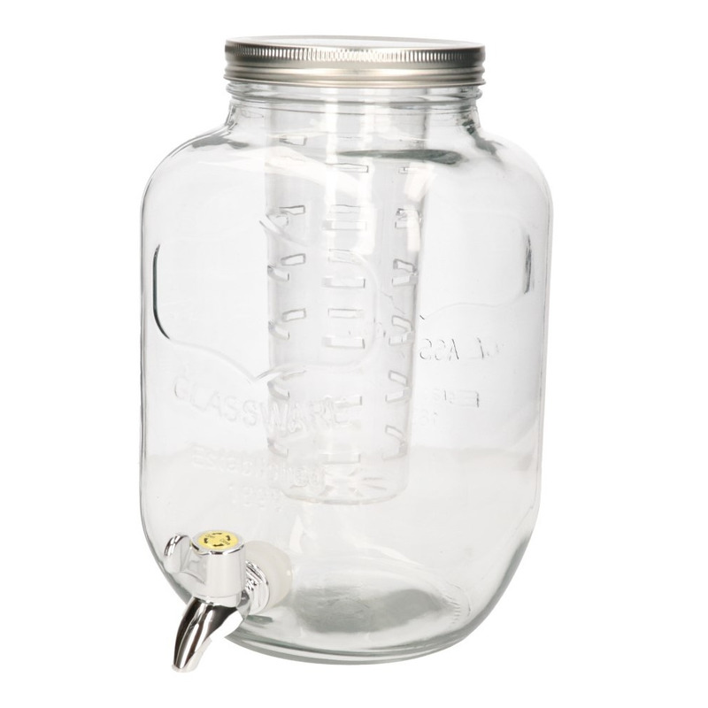 Intact verschil Port Glazen drank dispenser/limonadetap met kraantje 4 liter | Fun en Feest