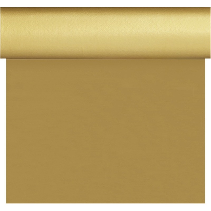 Duni Goud thema versiering papieren tafelkleed/tafelloper/placemats op rol x 480 cm -