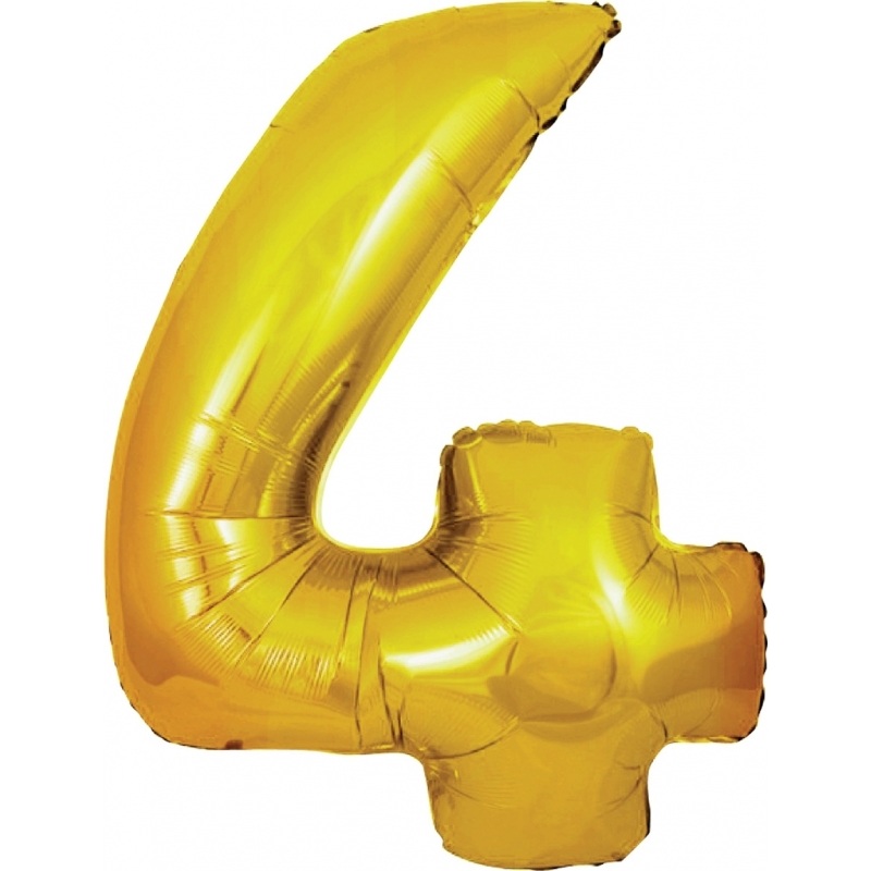 Gouden ballon cijfer 4