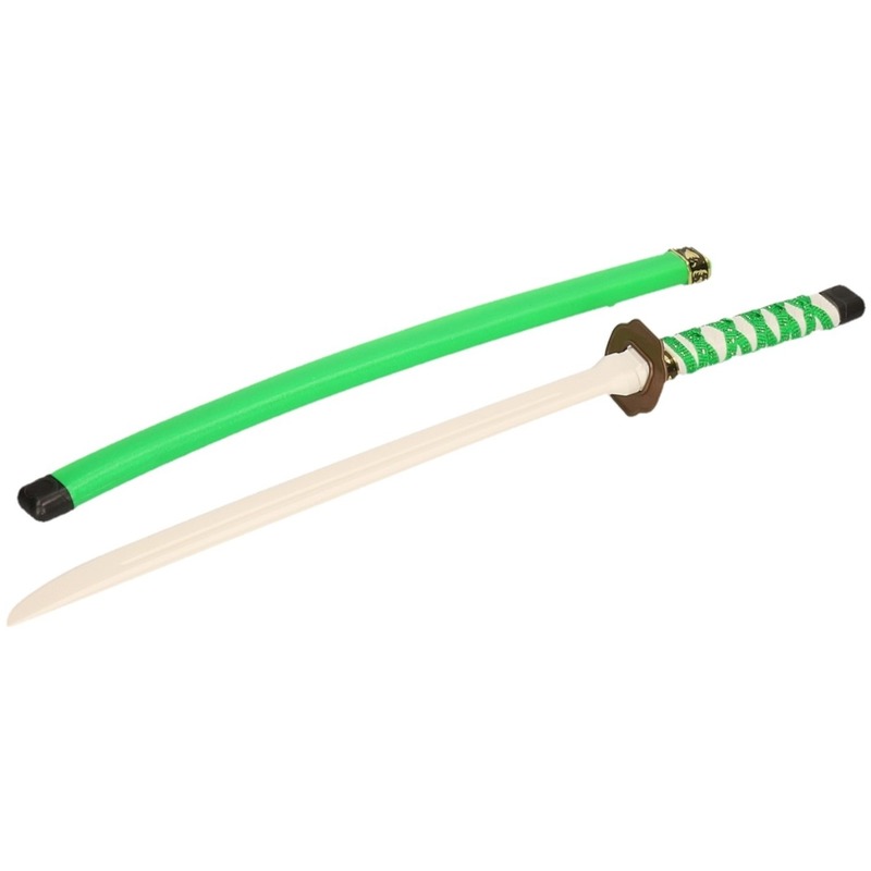 Groen ninja zwaard van plastic 60 cm
