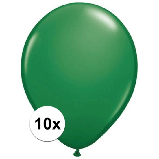 Groene Qualatex ballonnen 10 stuks