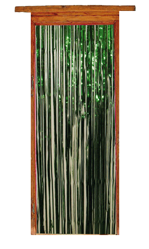 Groen folie decoratie gordijn 200 cm