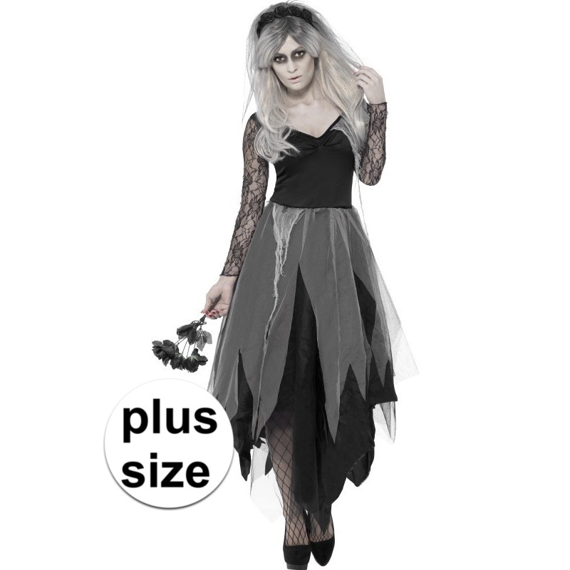schandaal Buitenland Schadelijk Grote maten zombie bruidsjurk verkleedkleding voor dames | Fun en Feest