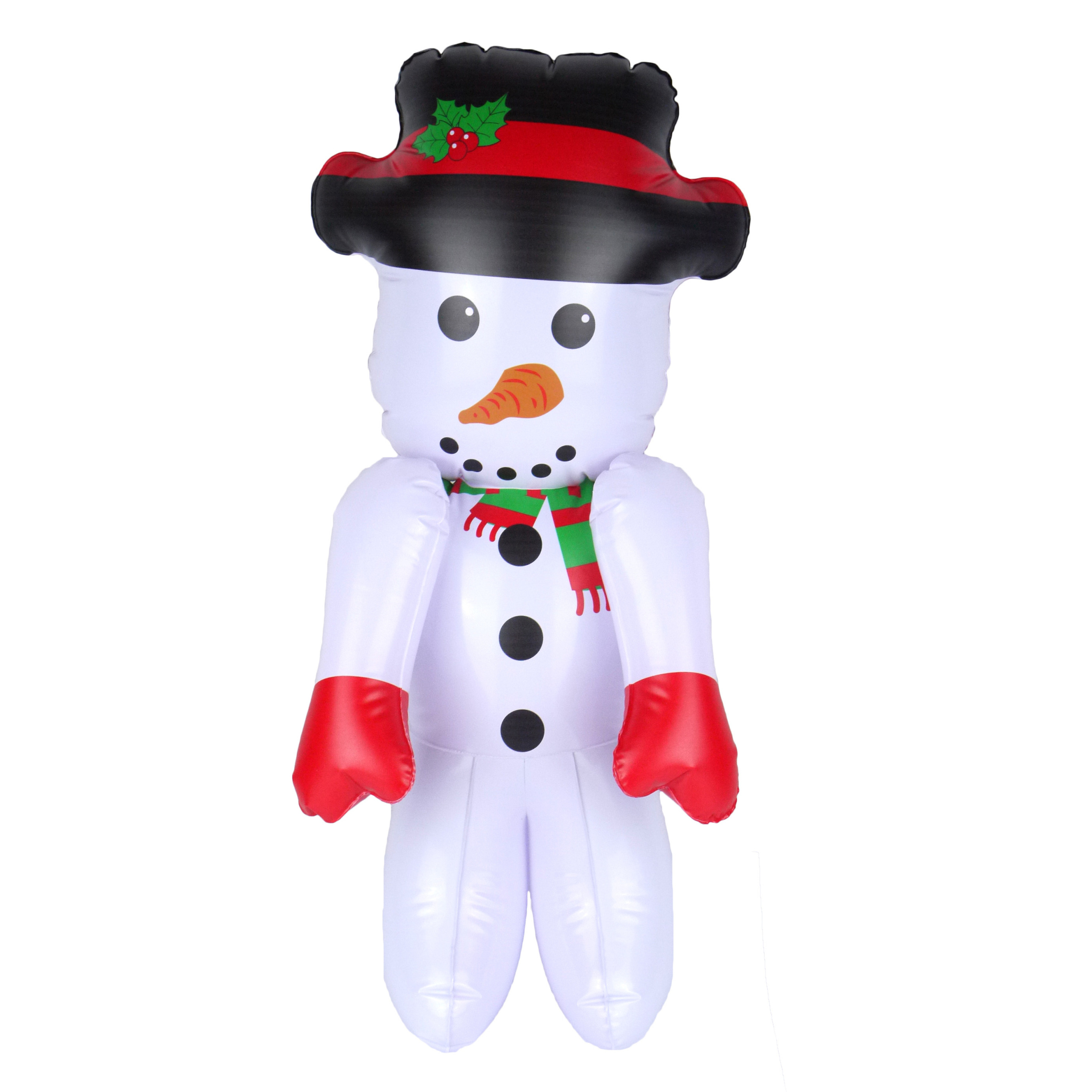 Henbrandt decoratie sneeuwpop - opblaasbaar - 65 cm -opblaas figuur/pop