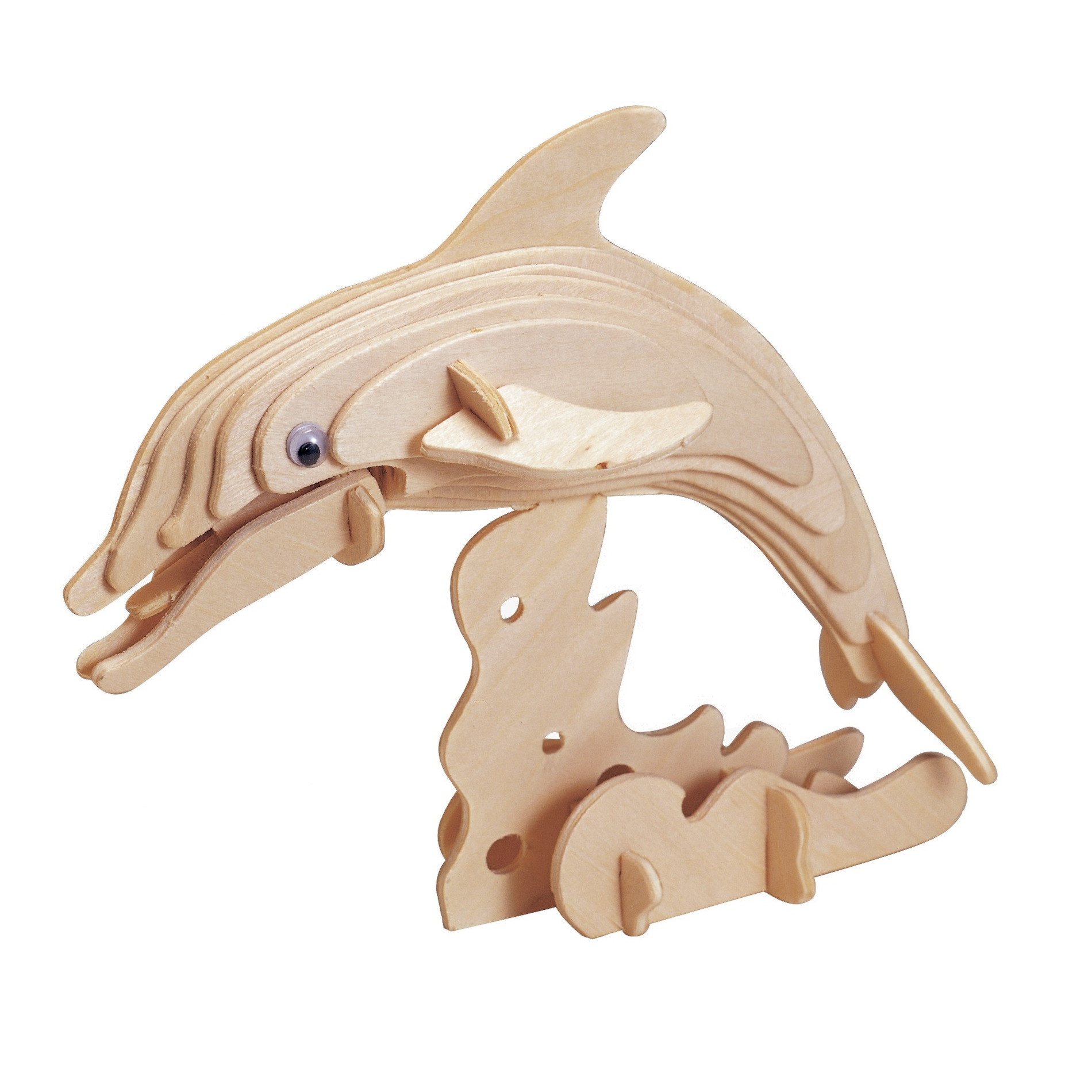 Houten 3D puzzel dolfijn 23 cm -