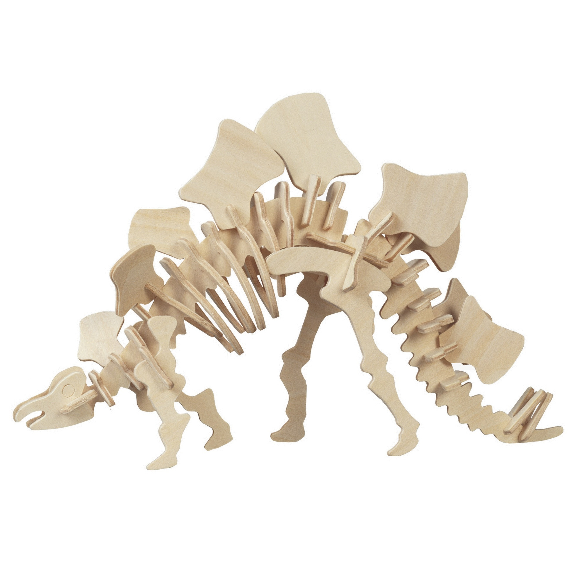 Houten 3D puzzel stegosaurus dinosaurus 23 cm -