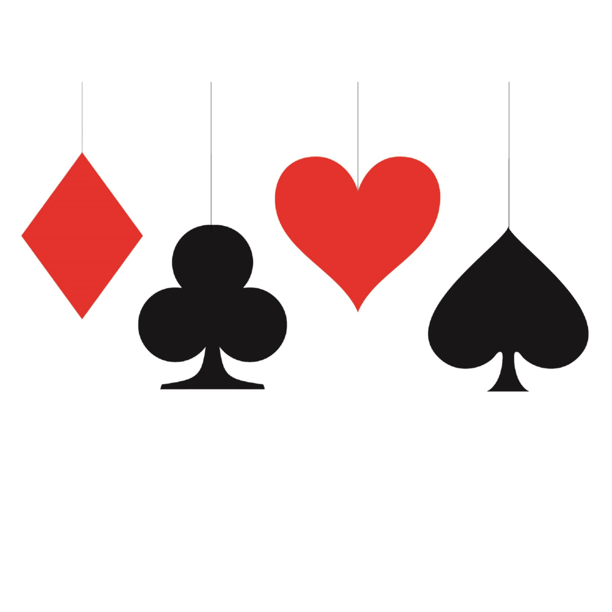 Kaartspel/casino speelkaarten decoratie hangers -