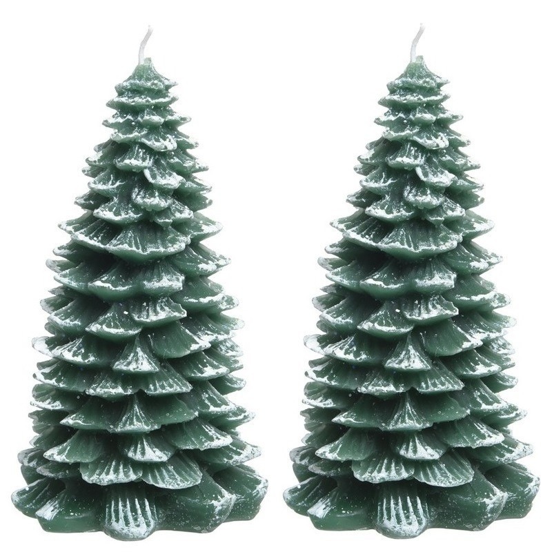 Factuur Schilderen kousen Kerstboom kaarsen 2 stuks 18 cm | Fun en Feest
