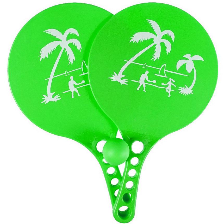 Kunststof beachball set groen -