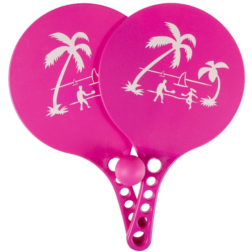 Kunststof beachball set roze -