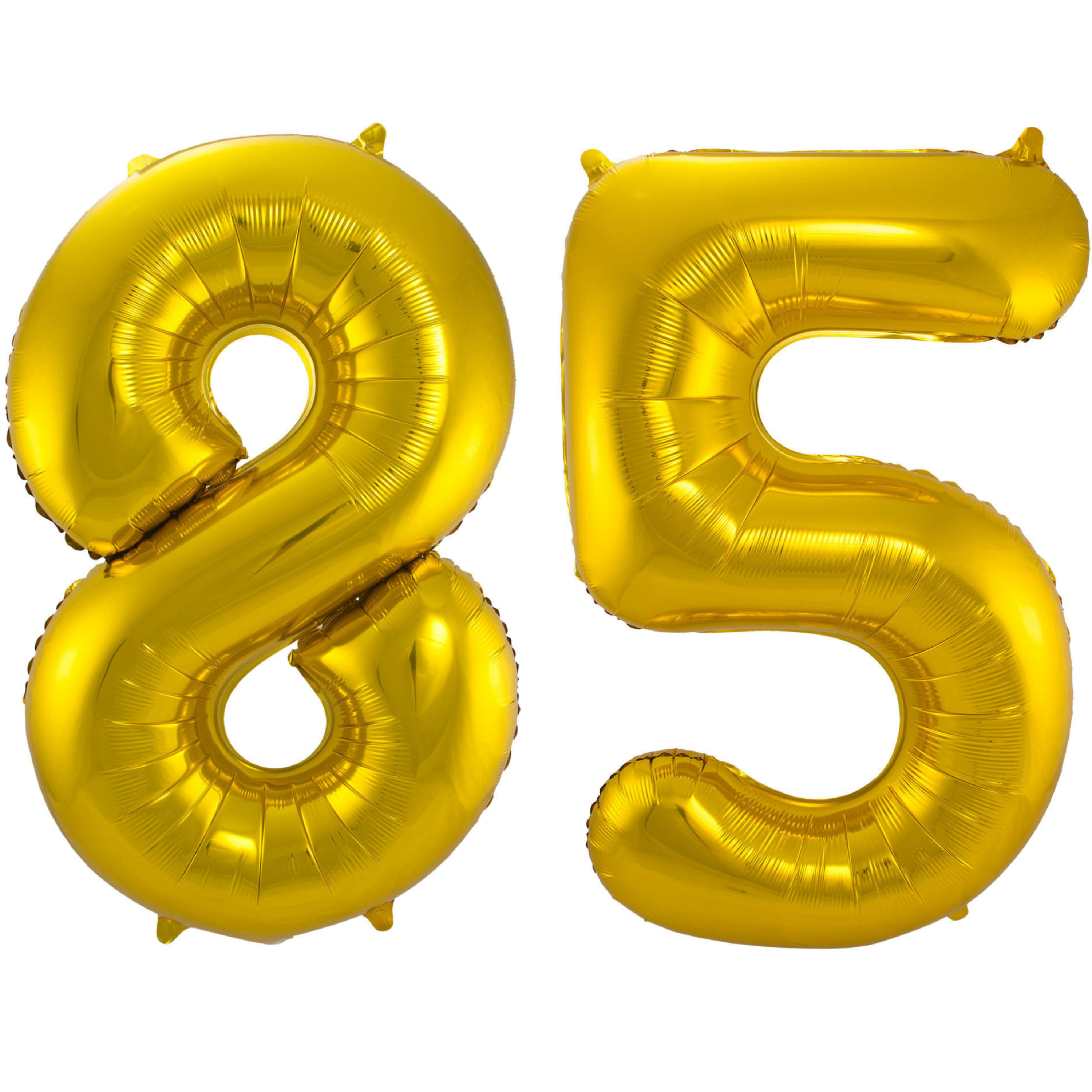 Leeftijd feestartikelen/versiering grote folie ballonnen 85 jaar goud 86 cm -