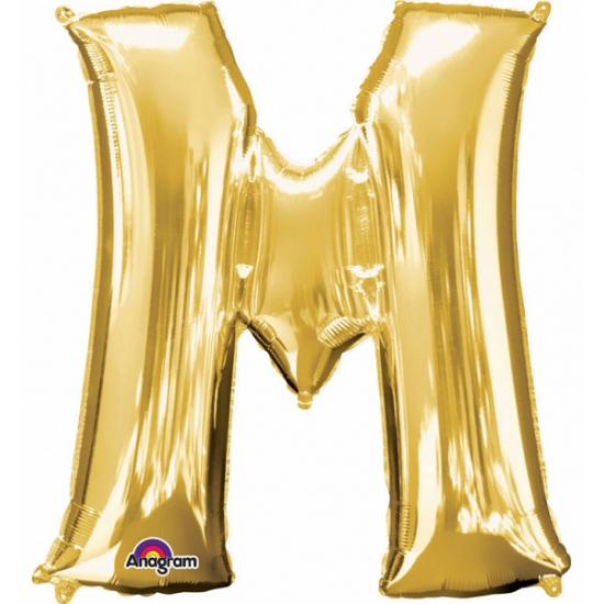 Mega grote gouden ballon letter M -