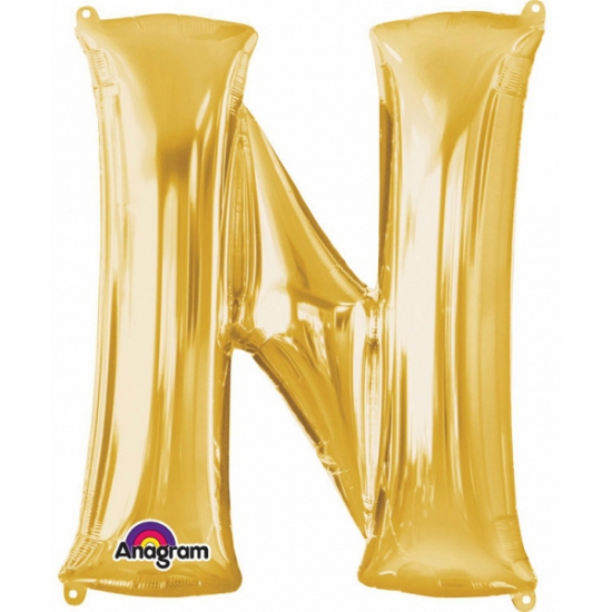Mega grote gouden ballon letter N -