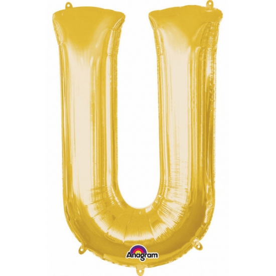 Mega grote gouden ballon letter U -