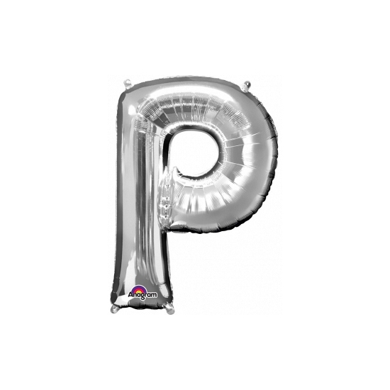 Mega grote zilveren ballon letter P -