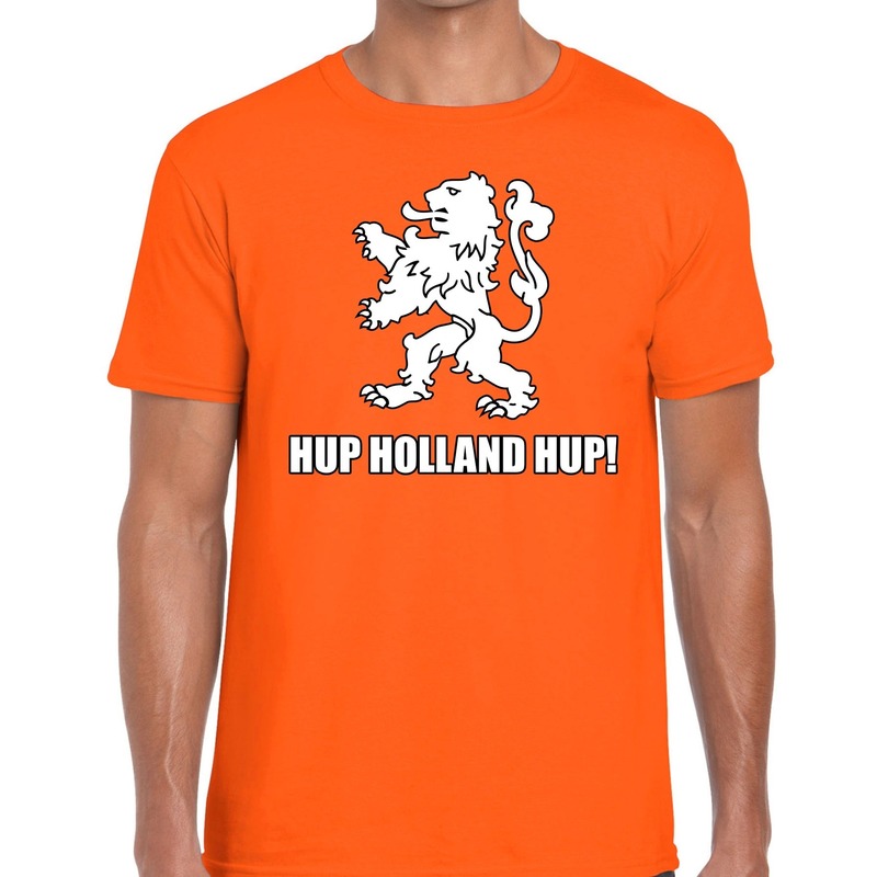 Nederlands elftal supporter shirt Hup Holland Hup oranje voor heren