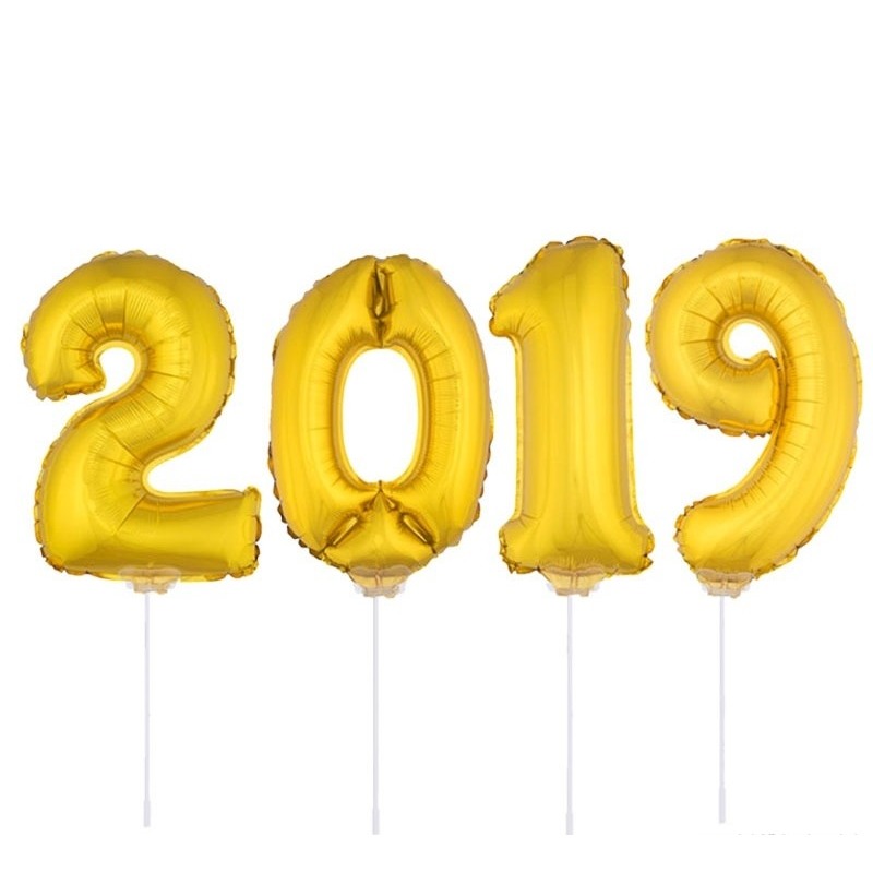 New Year versiering 2019 ballonnen -