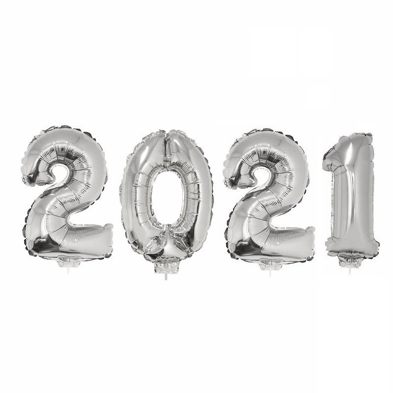 New Year versiering 2021 ballonnen -