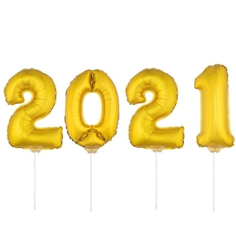 New Year versiering 2021 ballonnen -