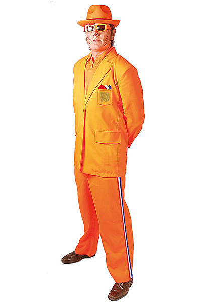 Oranje bobo verkleedpak