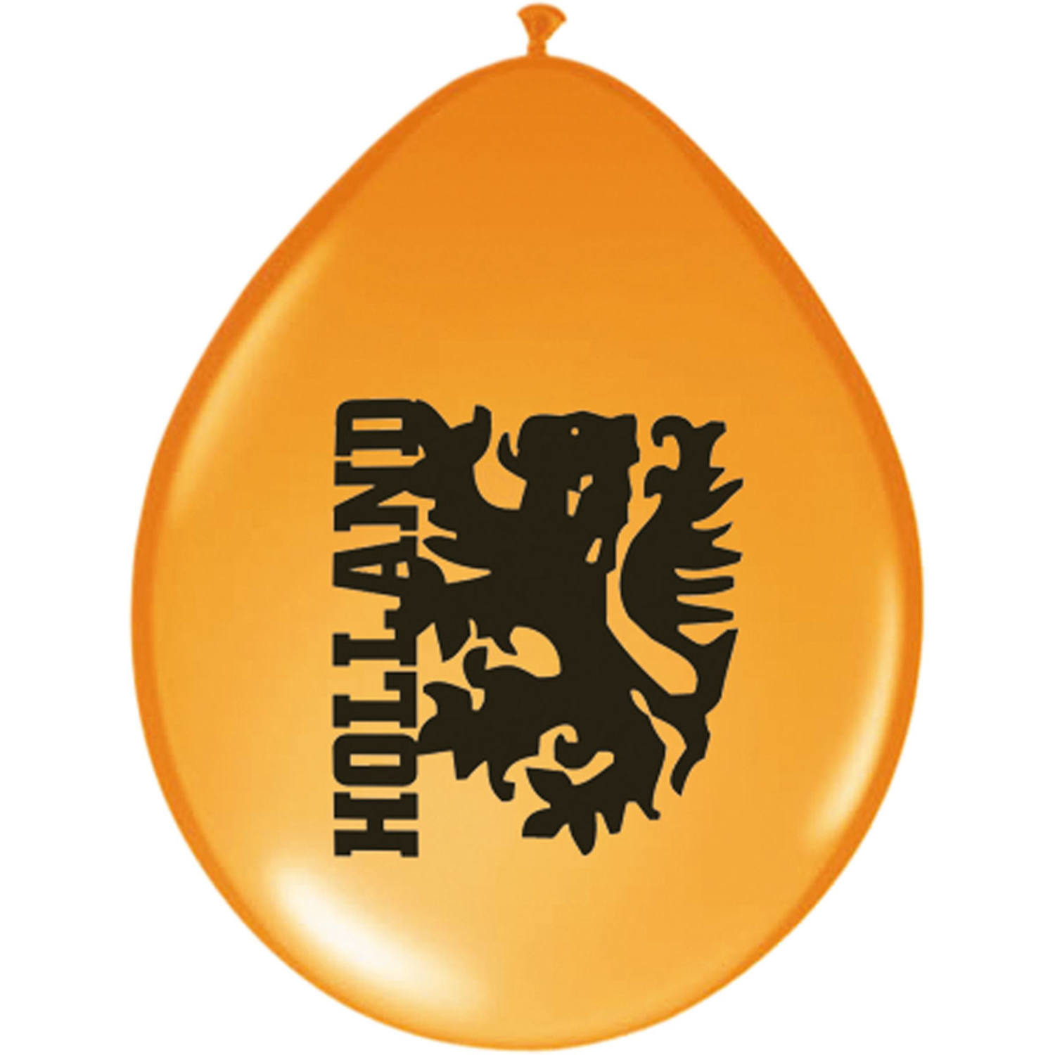 Oranje Holland ballonnen met leeuw 8 stuks -