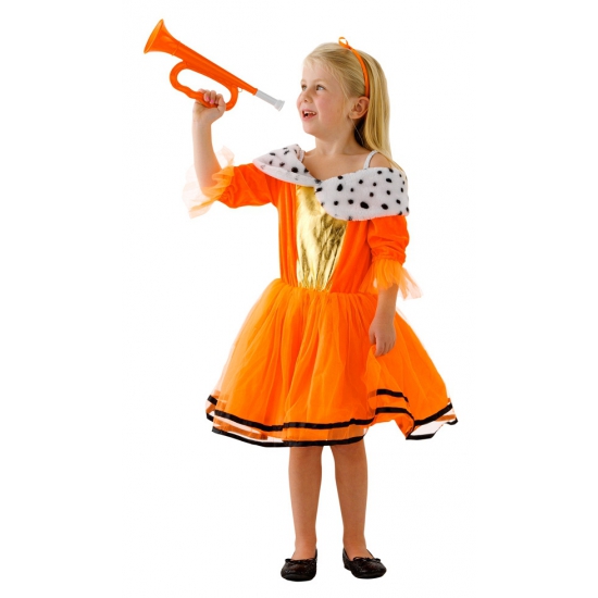 Oranje Koninginnen kleding voor meiden 3-5 jaar (S) -