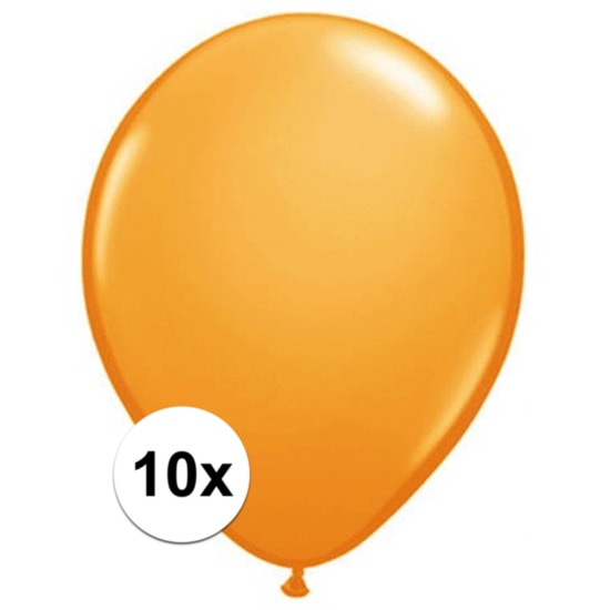 Oranje Qualatex ballonnen 10 stuks -