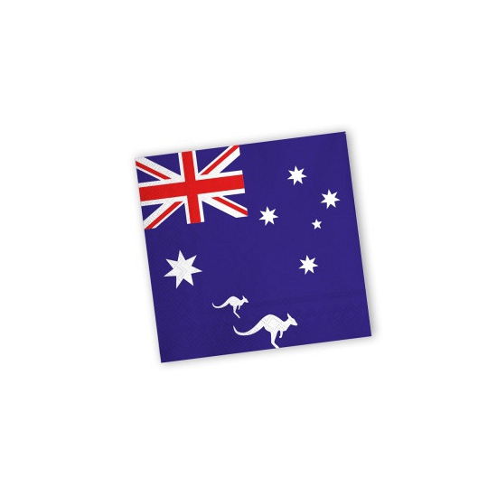 Papieren Australie vlag thema servetten 20 st -