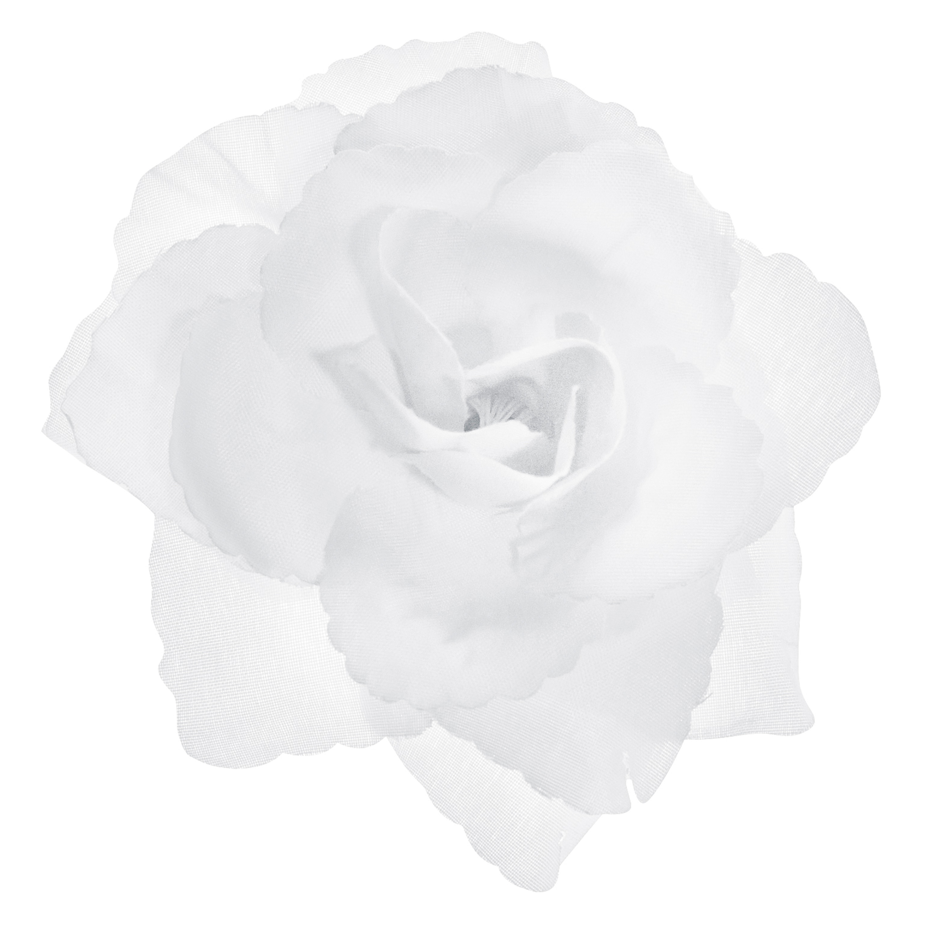 PartyDeco trouwauto bloemen - Bruiloft - wit - rozen -24x stuks - 9 cm - just married -