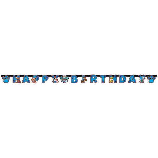 Paw Patrol kinderfeestje letterslinger/wenslijn 180 x 14 cm -