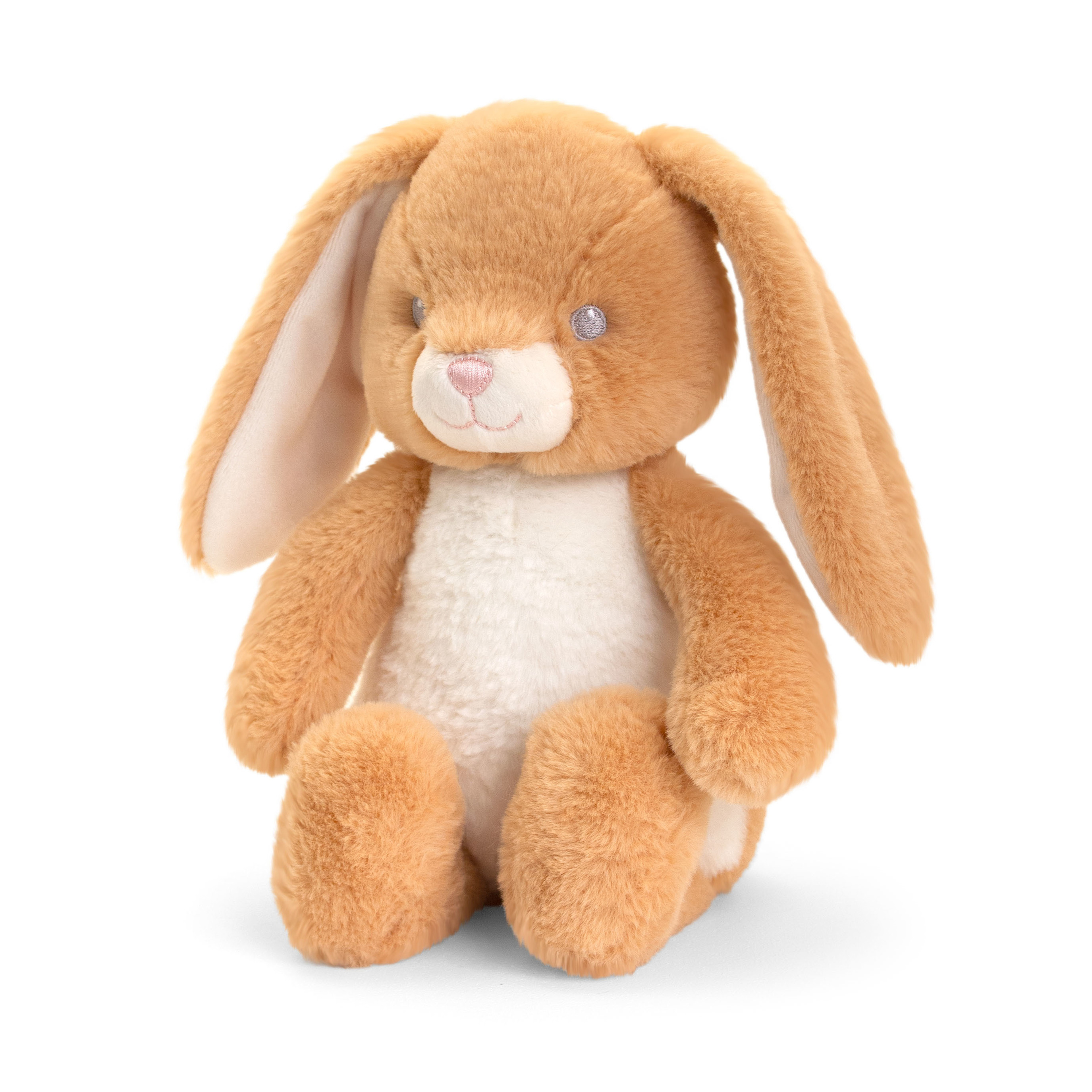Pluche knuffel dier konijn bruin/wit 25 cm