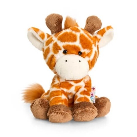 Pluche knuffeldier giraffe 14 cm -