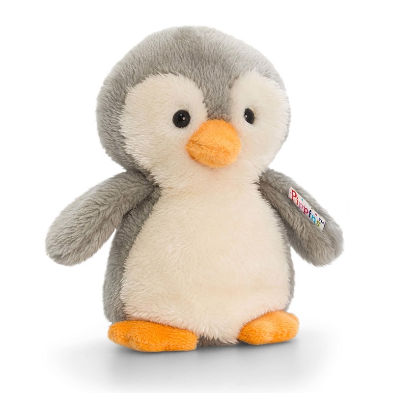 Pluche knuffeldier pinguin 14 cm -