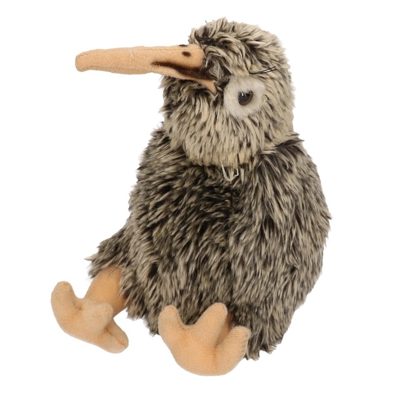 Pluche Nieuw Zeelandse kiwi vogels knuffel 20 cm -