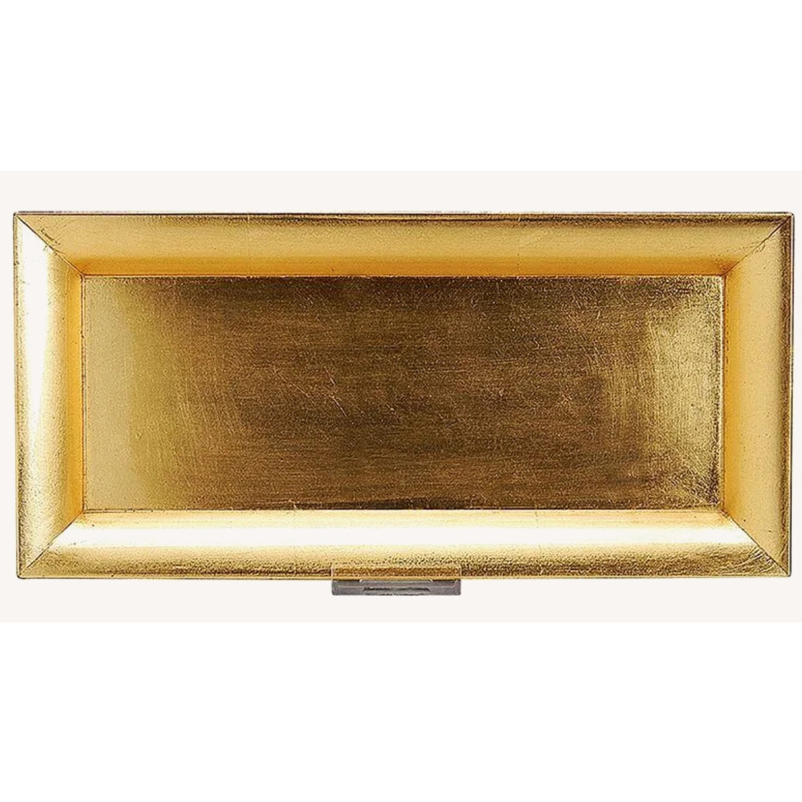 Rechthoekig kaarsenbord/kaarsenplateau goud van kunststof 36 x 17 cm -