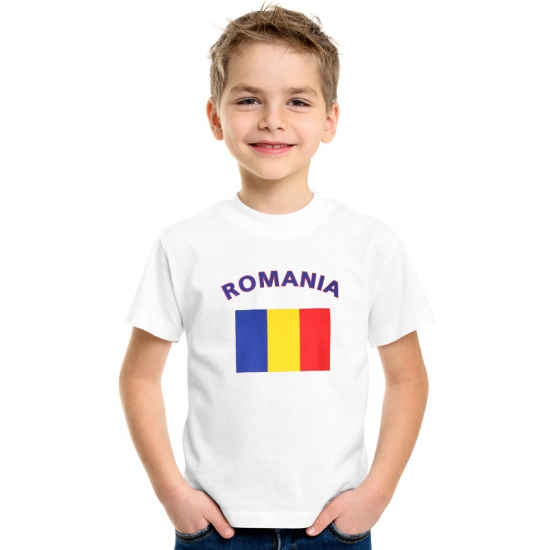 Roemeense vlag t-shirts voor kinderen XL (158-164) -