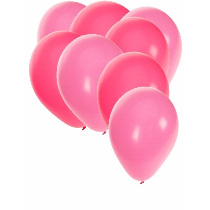 Roze en lichtroze ballonnen 30x stuks -
