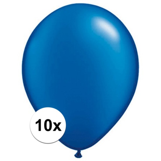 Sapphire blauwe Qualatex ballonnen 10 stuks