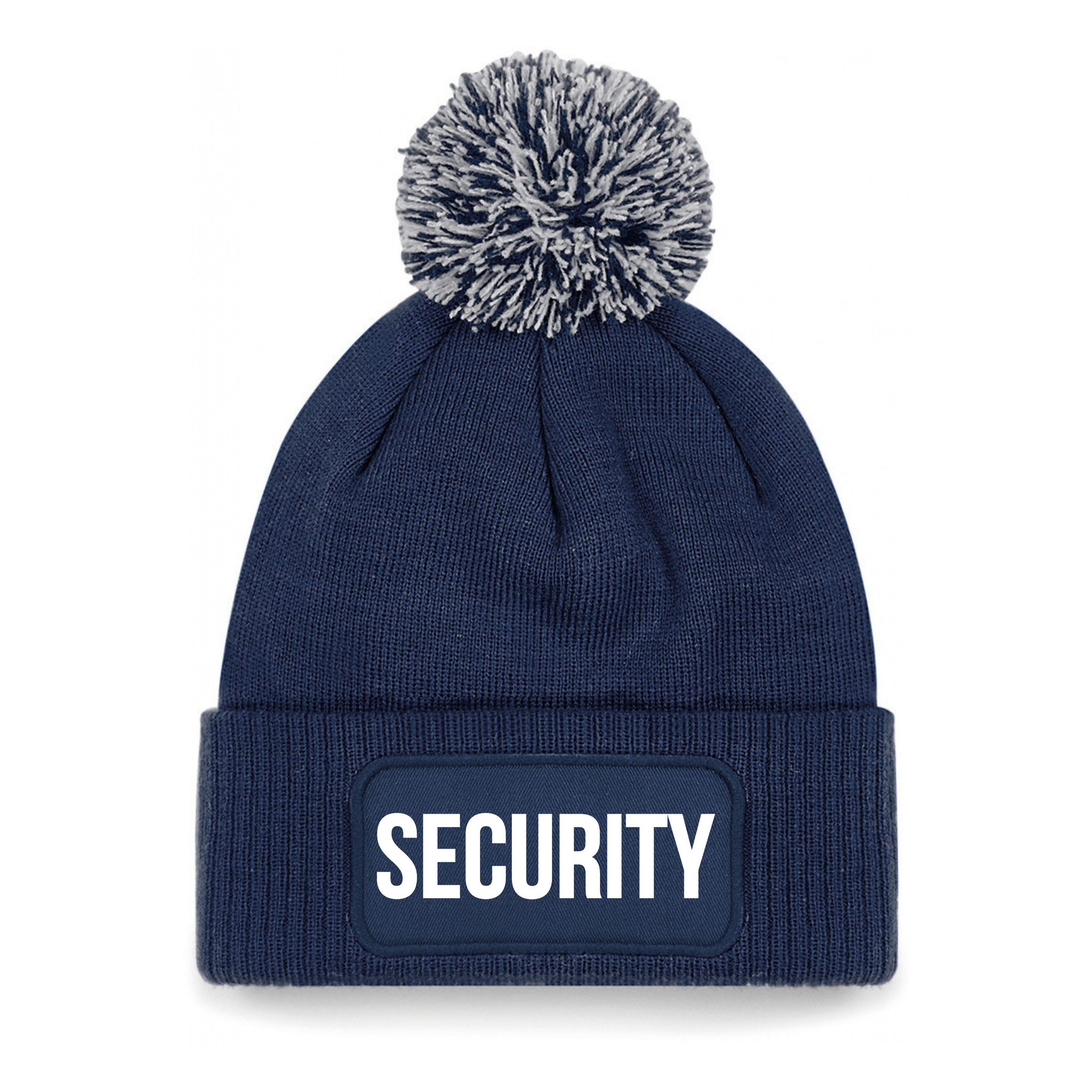 Security muts met pompon unisex - one size - navy - apres-ski muts One size -