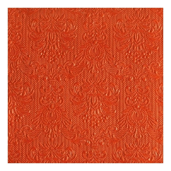 Servetten oranje met decoratie/barok stijl 3-laags 15x stuks -