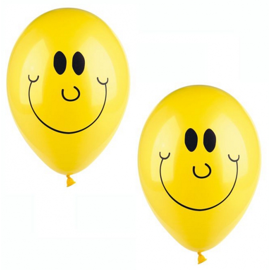 Smiley ballonnen 10 stuks - Party feestartikelen emoticons -