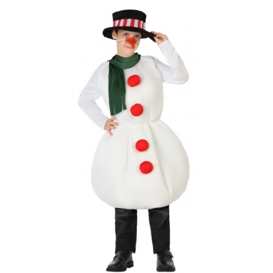 Sneeuwman kostuum voor kinderen 116 (5-6 jaar) Wit