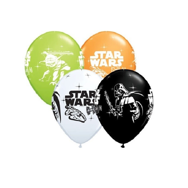 Star Wars print ballonnen 6x stuks -