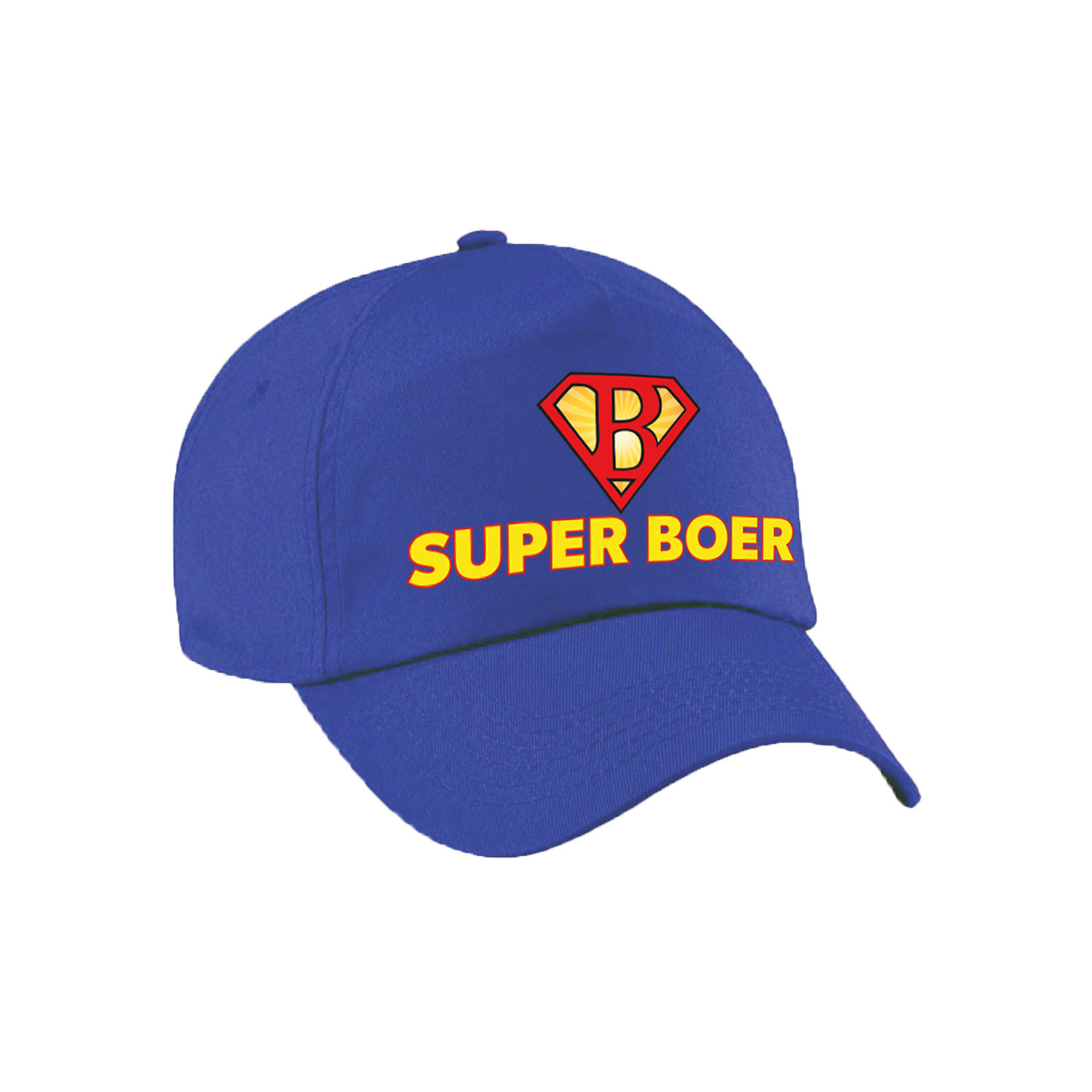 Super boer Achterhoek pet / cap blauw voor volwassenen -