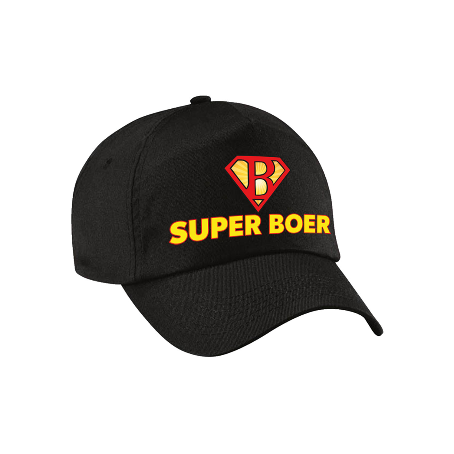 Super boer Achterhoek pet / cap zwart voor volwassenen -